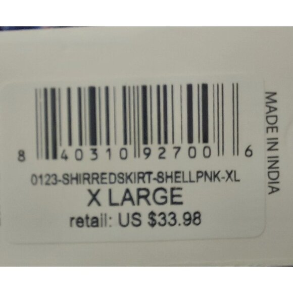 NWT Simply Southern Navy/Pink Shirred Skirt Starfish & Shell Print~Above Knee XL - Picture 7 of 10